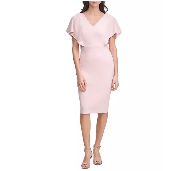 KENSIE CAPE SLEEVE DRESS - Picture 3 of 6